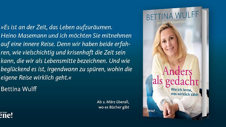 Anders als gedacht – das neue Buch von Bettina Wulff und Heino Masemann