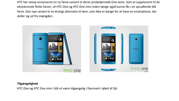 HTC introducerer ny farve-variant til One-familien