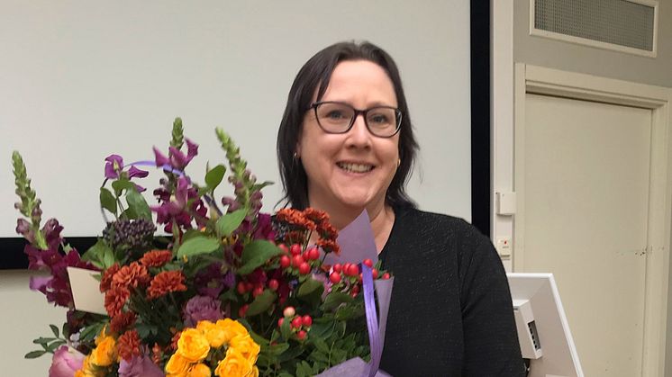 Ann-Catrine Hellman belönas med utmärkelsen Årets nyskapare i Eslövs kommun 2021.