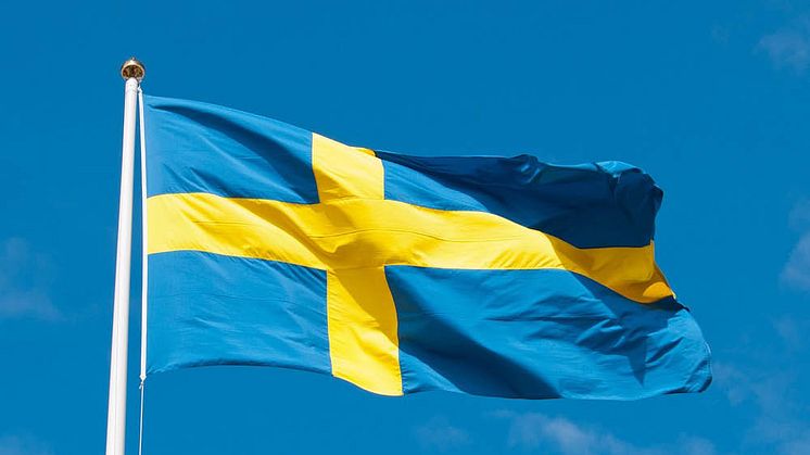 Bild på Sveriges flagga