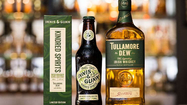 Innis & Gunn Kindred Spirits är ett samarbete mellan irländska Tullamore D.E.W. och skotska Innis & Gunn.
