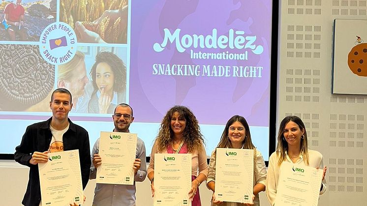 Il Gruppo Mondelēz International in Italia ottiene da IMQ la certificazione di conformità UNI/PdR 125:2022 per la parità di genere