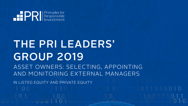 The PRI Leaders' Group 2019 Report