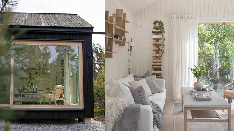 Visningshuset är inrett av @trendenser med möbler från Gotländska, G.A.D.