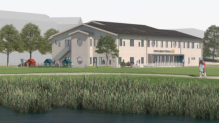 En ny förskola ska byggas på Orrholmen och på onsdag är det dags för spadtag.