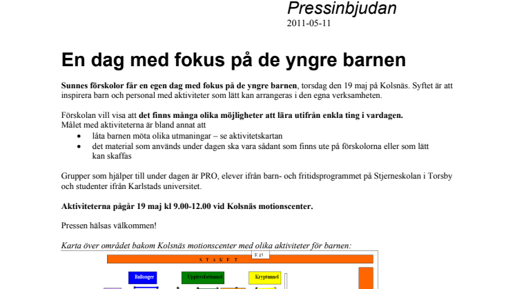 En dag med fokus på de yngre barnen