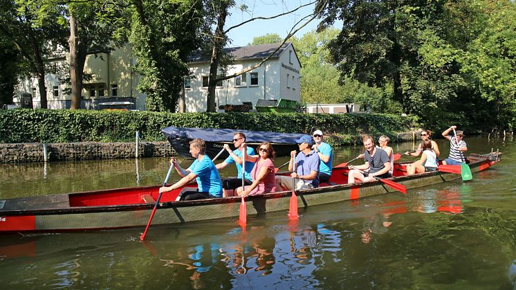 Stadthafen Leipzig - Fahrt mit dem Drachenboot