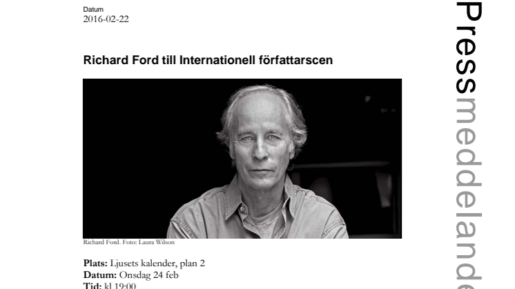 Richard Ford till Internationell författarscen  
