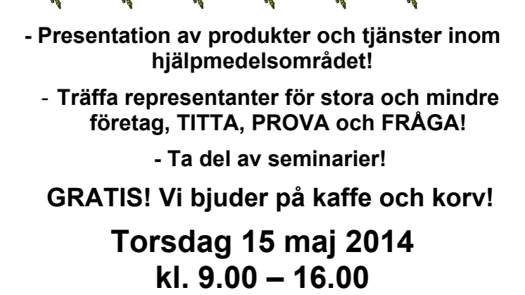 Program för hjälpmedelsdagen 15 maj