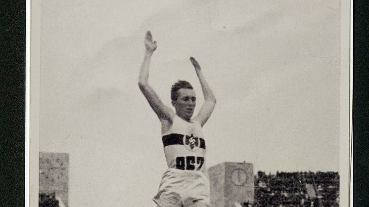 Luz Long beim Weitsprung, Olympische Spiele Berlin 1936