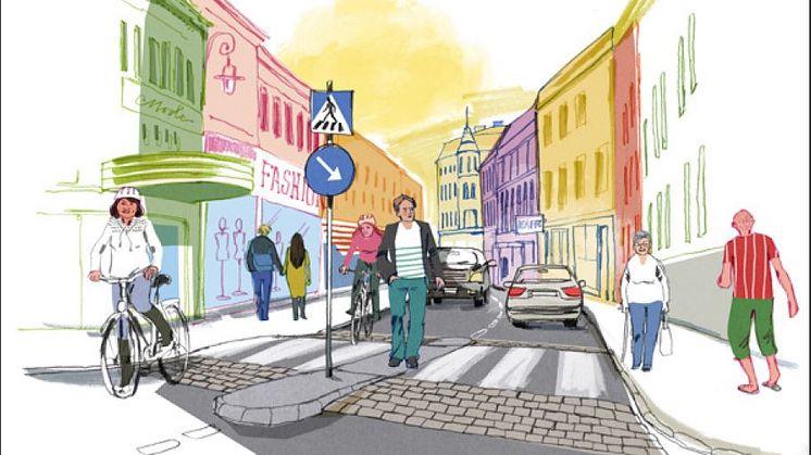 Gående och cyklister mest skadedrabbade i tätortstrafik