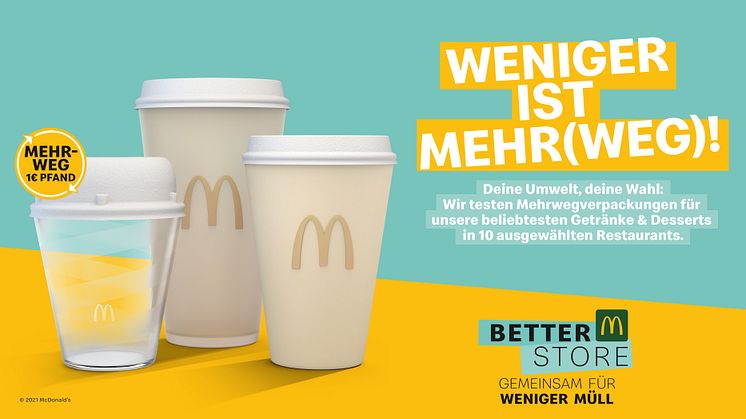 Weniger ist Mehr(weg)! McDonald’s Deutschland testet eigenes Mehrwegpfandsystem an 10 Standorten