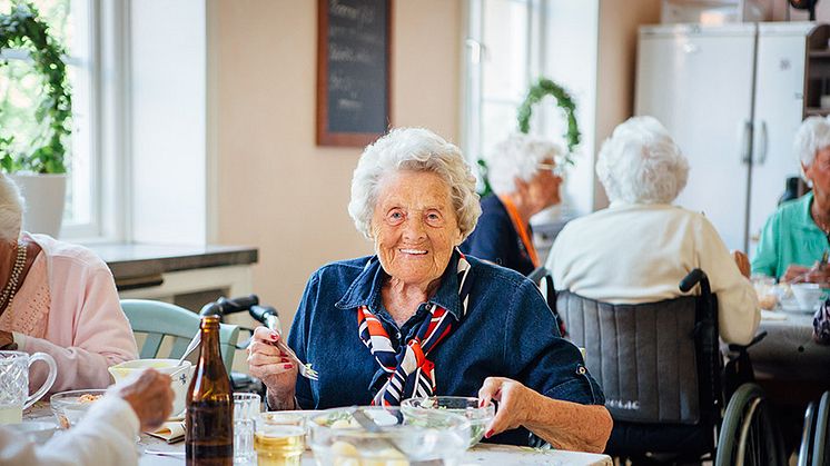 Måltid på vårdboende i Helsingborg. Foto. Anders Ebefeldt/studio-e