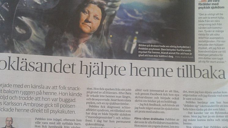 Pebbles Karlsson Ambrose intervjuad i dagens DN och stipendiat i Sala