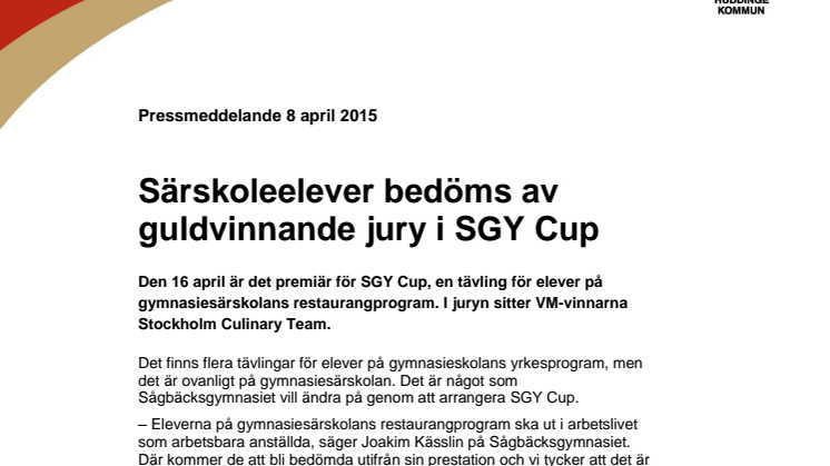 Särskoleelever bedöms av guldvinnande jury i SGY Cup