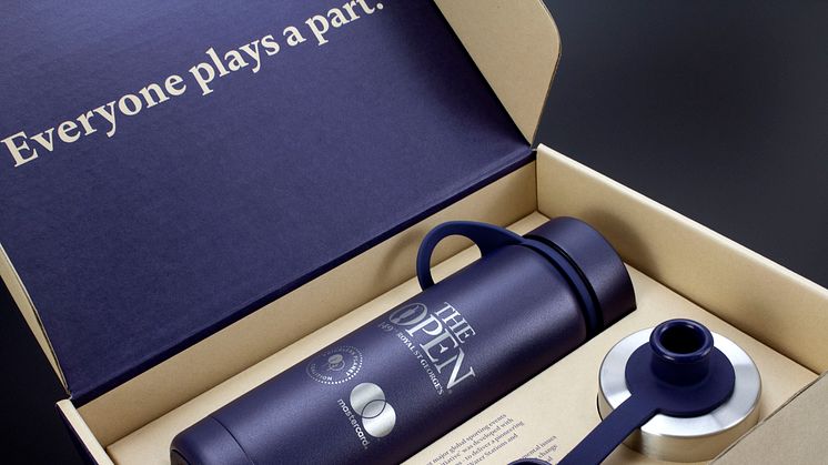Bluewater gives golfing stars at the 149th Open at Sandwich in Kent, England their own personalised eco-friendly water bottle with their name engraved on the front designed to last a lifetime.