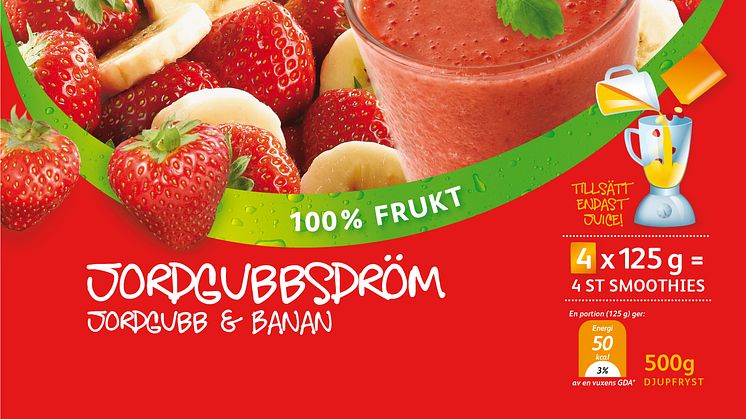 BOB Smoothie – ett bekvämt sätt att få i sig 25 % av dagsbehovet av frukt och grönt