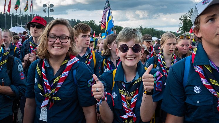 Svenska scouter på World Scout Jamboree i USA 2019. Foto: Patrik Hedljung