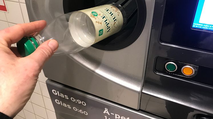 Succé för pant på Garants juice i plastflaskor