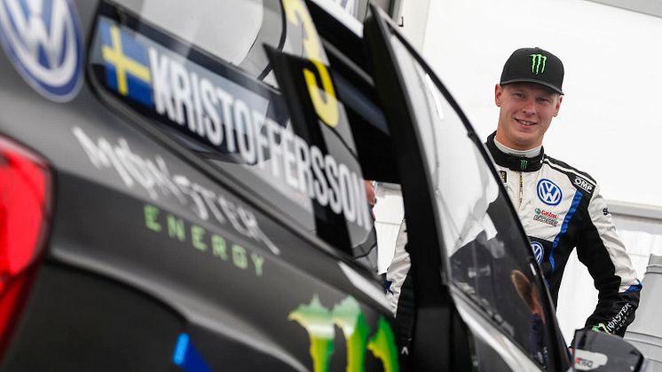 Johan Kristoffersson blev trea i Portugal och teamets första pallplats.