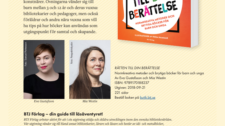Rätten till din berättelse - Ny bok från BTJ Förlag