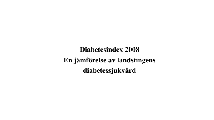 Diabetesindex 2008