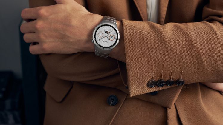 Huawei Watch GT 4 46 mm_Stainless steel_Brown jacket