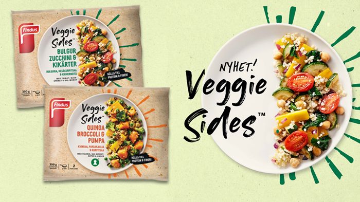 Med nyheten Veggie Sides vill Findus säkra hälften grönt på varje svensk måltidstallrik