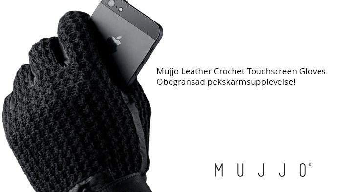 Mujjo Leather Crochet Touchscreen Gloves – Obegränsad pekskärmsupplevelse!