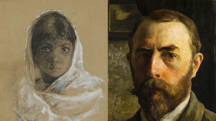 Paintings of Hermann Linde: Bedouin Girl and Self Portrait (Oling Collection, Arlesheim (CH); Art Collection at the Goetheanum (CH))