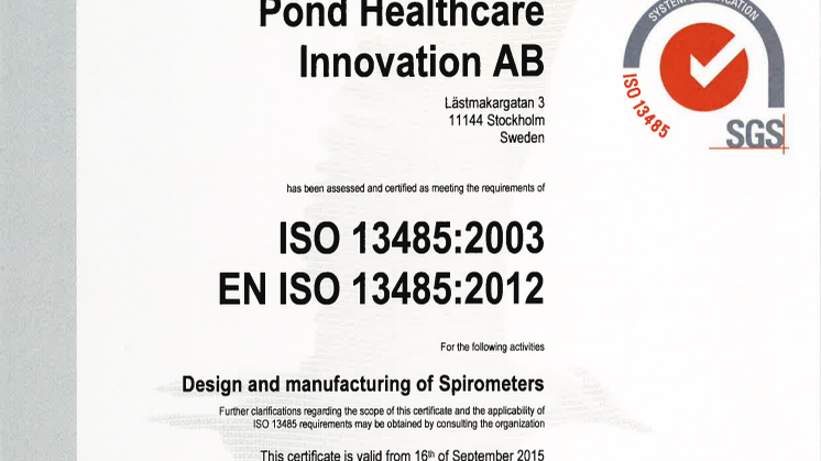 ISO certifikat 