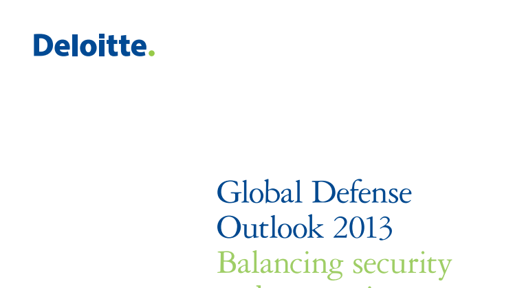 Deloitte Global Defense Outlook 2013