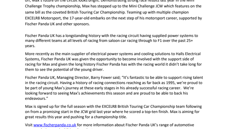 Fischer Panda UK Max Hall Sponsorship .pdf