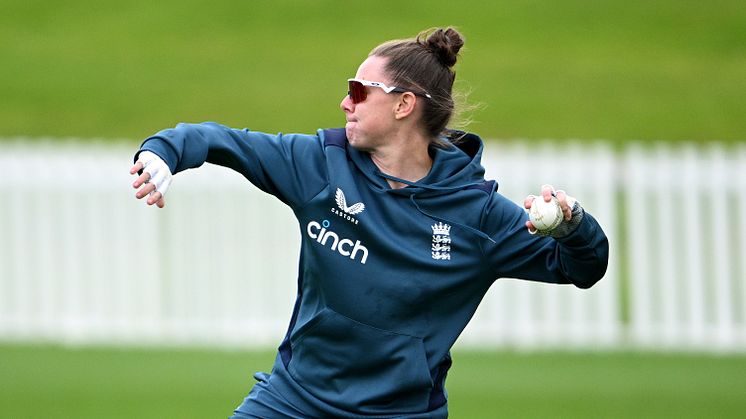 Bowler Linsey Smith is named in England Women's Vitality IT20 squad. Photo: ECB via Getty Images