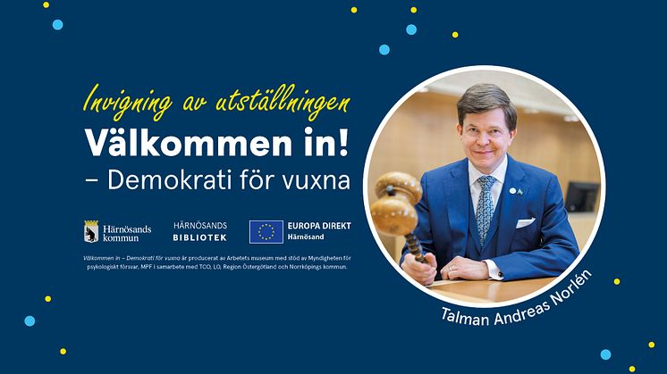 Talman Andreas Norlén inviger utställning i Härnösand