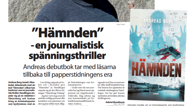 Ett reportage om Andreas Borg och "Hämnden" i Lysekilsposten