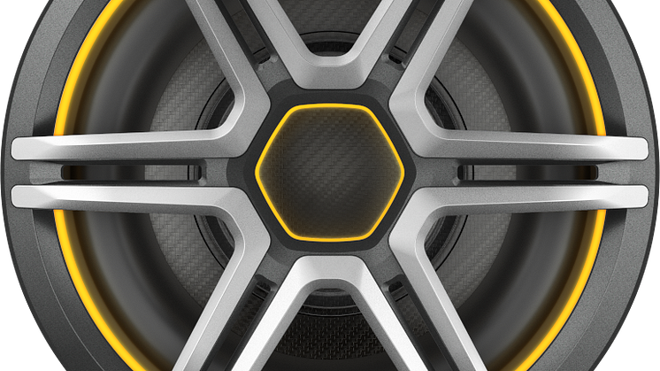 FusionApolloSubwoofer_10inch_SportsGray_Front_Orange.png