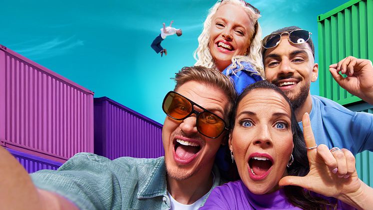Ken Gerhardsson, Ellen Särnevång, Malin Olsson och Haider El Timimi leder årets Sommarlov i SVT. Bild Christoffer Lomfors SVT..jpg