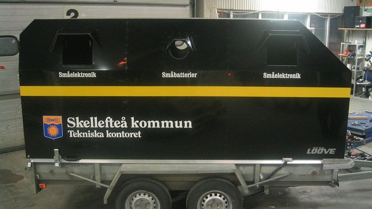 Släpvagn gör insamlingen enklare i Skellefteå
