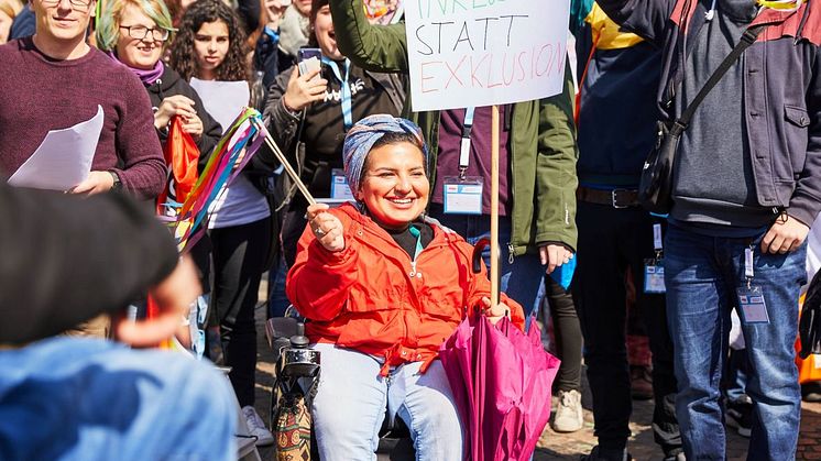 Zum Protesttag am 5. Mai: Aktion Mensch fördert deutschlandweit Aktionen und Veranstaltungen, die sich für die Rechte von Menschen mit Behinderung stark machen / Fotocredits: Aktion Mensch/ Anna Spindelndreier