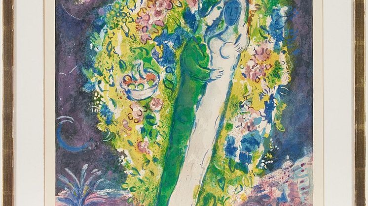 "Couple dans les mimosas" av Marc Chagall