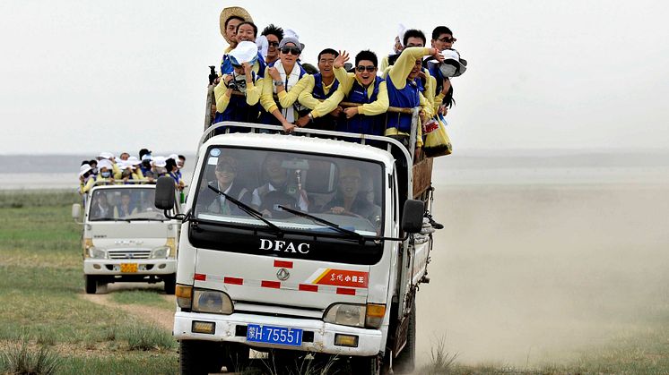 Hyundai stopper ørkenspredning i Mongolia