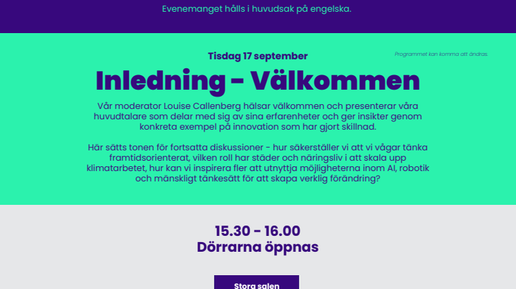 Program Impact Innovation Summit - Svensk version