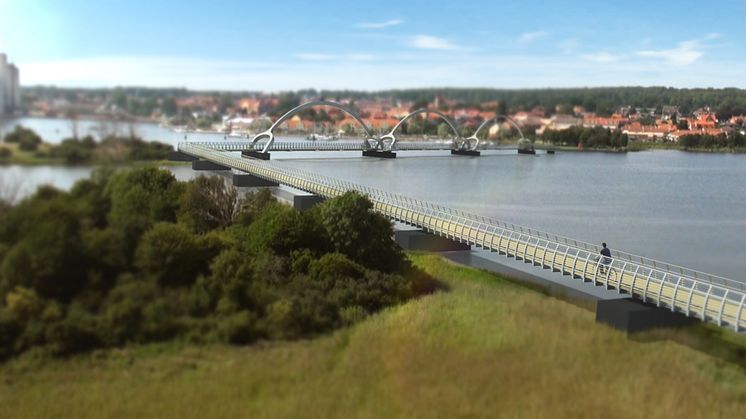 Europas längsta gångbro byggs i Sölvesborg