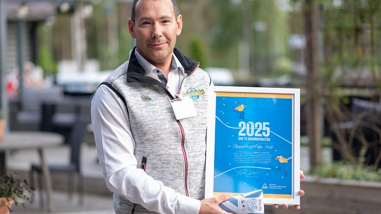 Martin Letzter, vd Ramundberget tog emot priset som Årets Skidinspiratör: Ramundberget Winter Pride