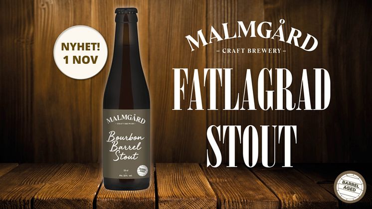Premiär för Malmgård Bourbon Barrel Stout den 1 november!