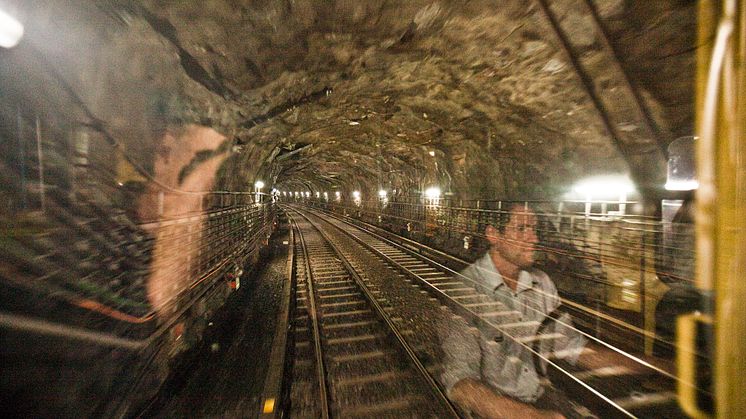 Blivande tunneltågförare under utbildning