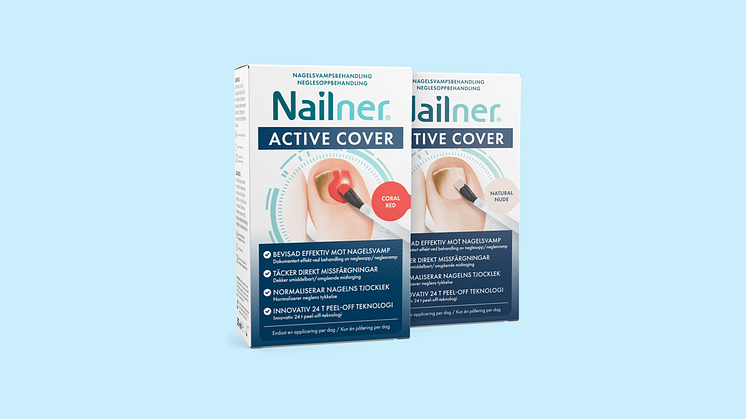 Sommarfina fötter! Nailner Active Cover ger snygga naglar samtidigt som du behandlar nagelsvampen 