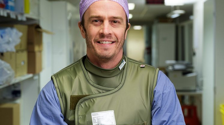 Alexander Henze, överläkare och sektionsansvarig på INR, interventionell neuroradiologi i Region Västerbotten. Foto: Klas Sjöberg