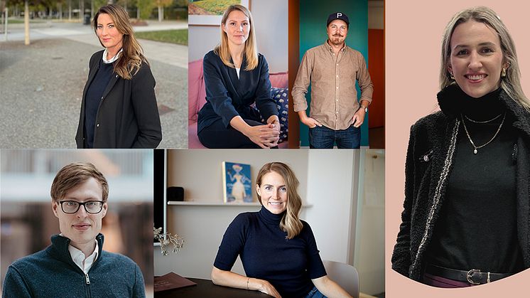 Vårens Level-up panel fr vä uppe: ﻿Carola Fallgren, Maria Lefvert Vikström, Erik Bohjort och Anastasia Waara. Nere fr vä: John Wiksten och Johanna Grimståhl. 